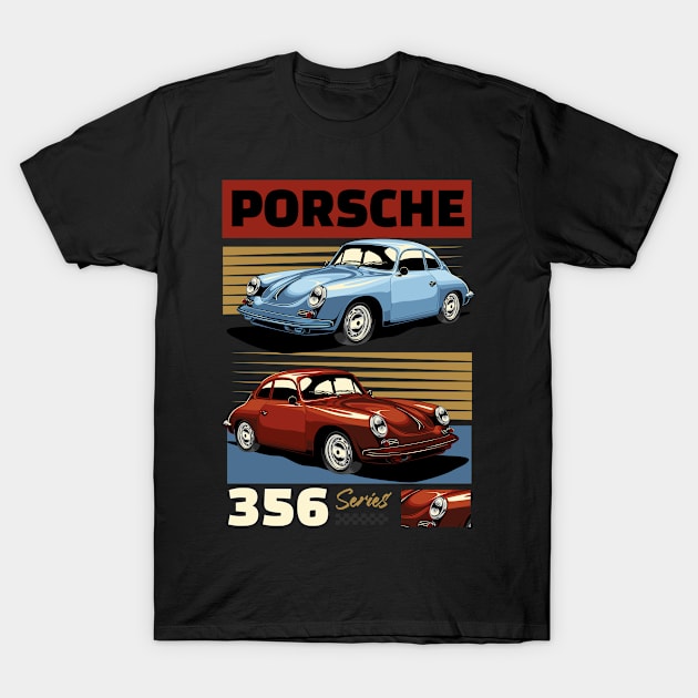 Porsche 356 Artwork T-Shirt by Harrisaputra